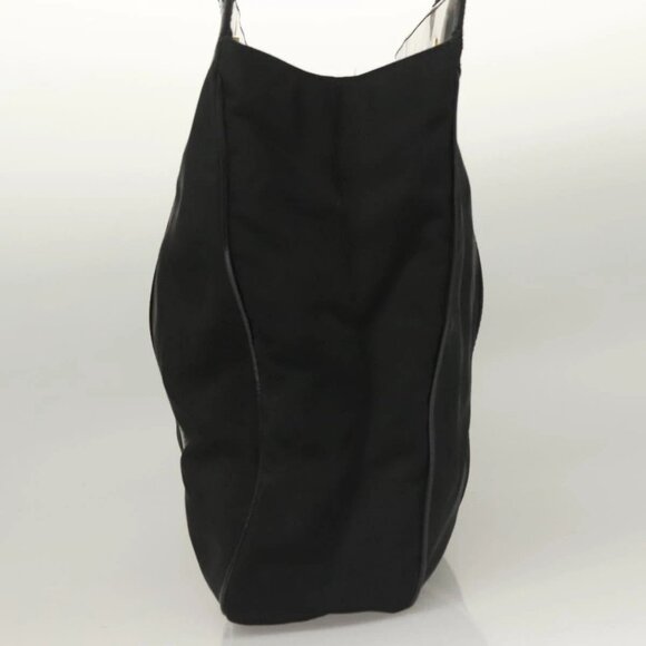 Salvatore Ferragamo Vala Tote Bag Nylon Black Gold Auth gh381 - Picture 4 of 15